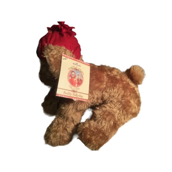 Hallmark Stuffed Plush Christmas “Buddy Hollyday” Brown Puppy Dog 9” - Picture 5 of 14